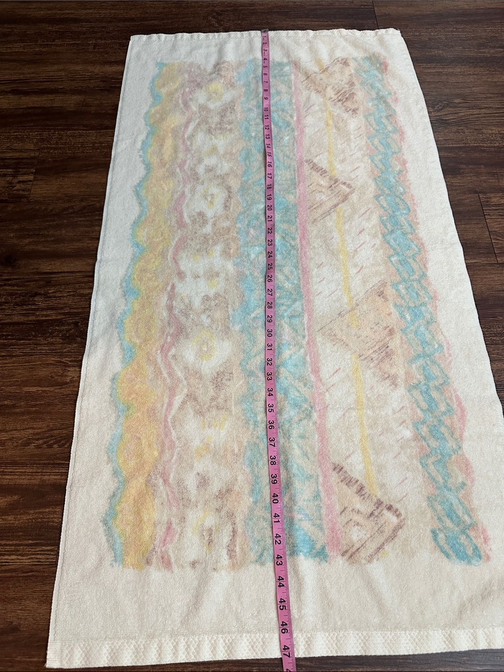Vintage Croscill 5 Pc Pastel Southwestern Cotton Towel Set 90s - Picture 8 of 10